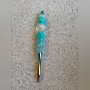 Turquoise Beaded Crystal Ballpoint Pen